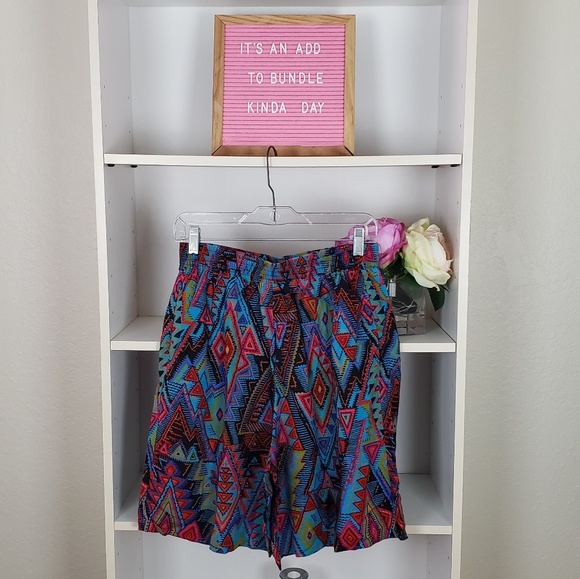 Pliers Pants - Vintage Geometric Colorful Shorts SZM